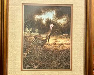 Wildlife Framed Art by Alberto Meza, 1980. 