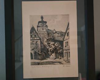ORIGINAL 1939 R. BACH ETCHING