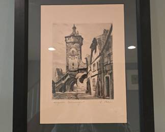 ORIGINAL 1939 R. BACH ETCHING
