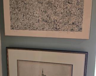 ORIGINAL 1976 HIMMELFARB PRINT, CAROLINE ARMINGTON ST. MICHEL PRINT