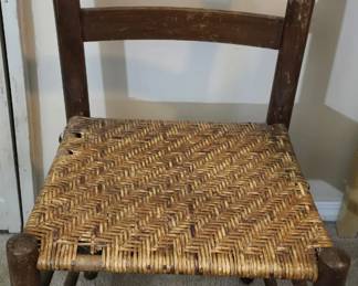 ANTIQUE CANE SEAT CHAIR