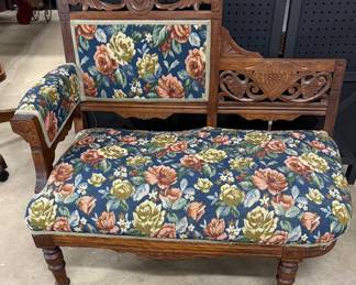 East Lake Walnut Settee. 1880