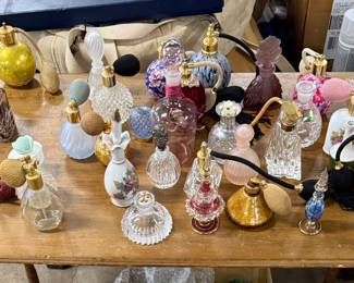 Big collection of perfume bottles