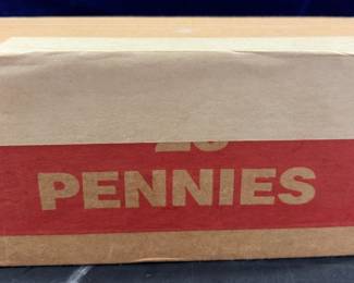 $25 box of pennies sealed from the bank
