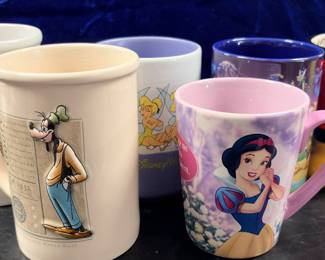 Collection of Disney mugs from around 25 years ago
