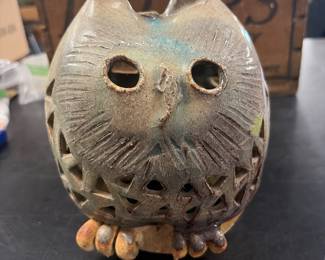 Pottery candle topper