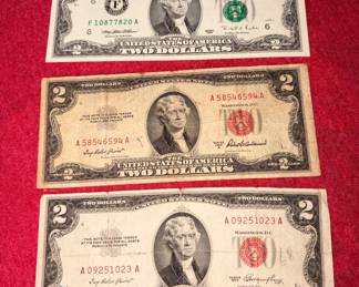 1950s two dollar bills