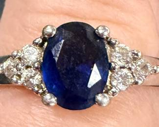 Sterling and blue topaz ring