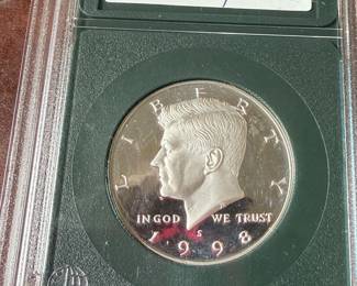 Several silver half dollars