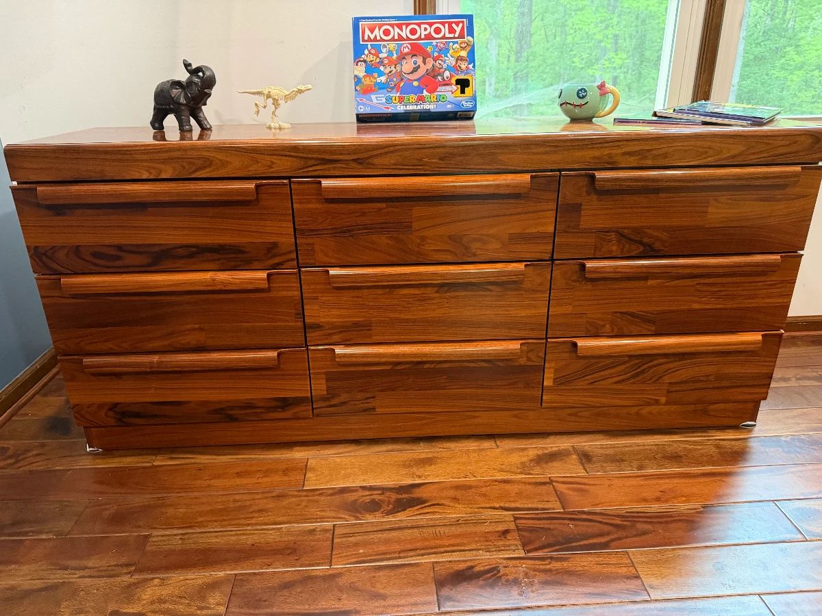 Midcentury Danish modern 9-drawer dresser