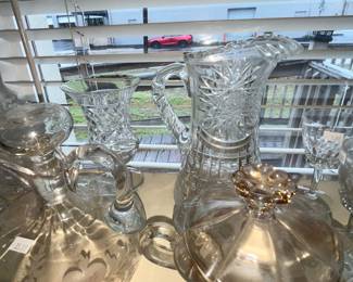 CUT GLASS PITCHER
