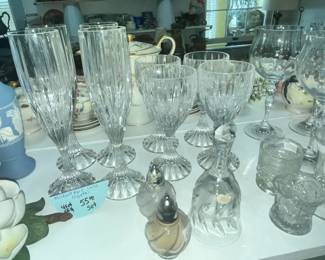 MIKASA "PARK LANE" FLUTES & GOBLETS