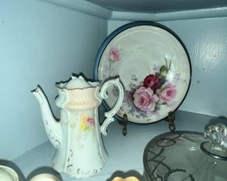 ANTIQUE CHOCOLATE POT and 