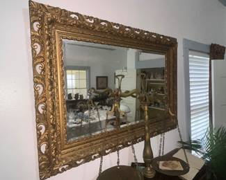 VERY LARGE ORNATE WALL MIRROR