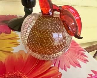 MCM MURANO BLOWN GLASS APPLE