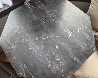 Marble Table with Wood Base photo 1 of 2