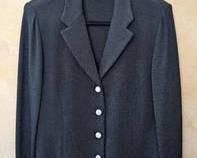 St. John Basics Black Knit Blazer Jacket - Size 10