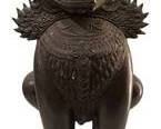 Vintage Bronze Thai Temple Guardian Fu Dog Sculpture
