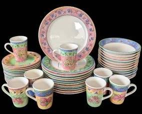 Sango Watercolors Blueberry Sky 3000 Dinnerware Set