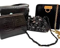 Ferragamo Suede Handbag & Mary Frances Beaded Clutch (Lot of 4)