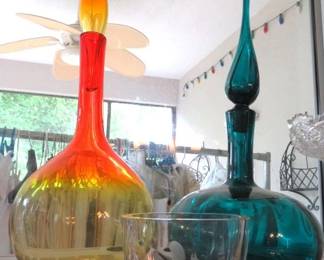 Mid-Century Blenko Glass Decanters