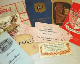 Vintage Restaurant Menus & Tavel Ephemera