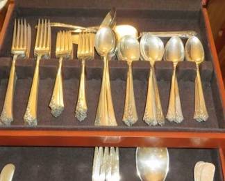 Heirloom Sterling "Damask Rose" Flatware Set
