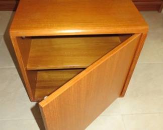 Mid Century Jesper International Teak End Table Cabinet Made in Denmark