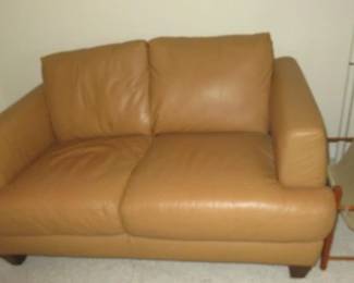 Italian Leather Love Seat