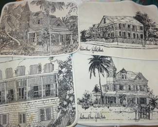 Victorian Style Houses in Key West Placemats