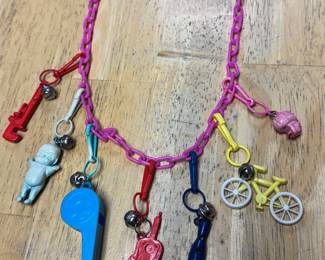1980’s plastic clip-on bell charms