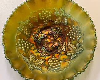 Carnival glass bowl