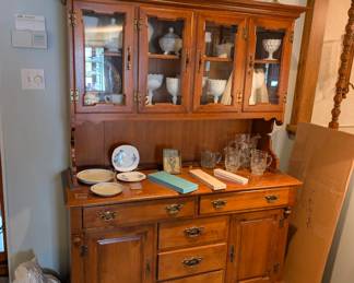 Yell City Chair Co.Young Republic Solid hard Rock Maple Buffet China Cabinet Dimensions L52.5in X W19.5in X H 70.5in