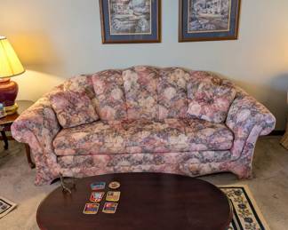 Floral La-Z-Boy Cottage Core Sofa Couch - Dimensions L 88in x W 36in