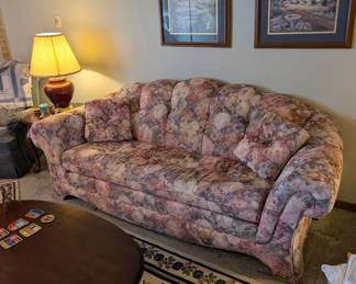 Floral La-Z-Boy Cottage Core Sofa Couch - Dimensions L 88in x W 36in