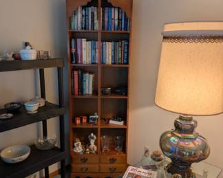 Bookshelf with drawer - Dimensions  L 24 x W 10.5in x H 75.5in