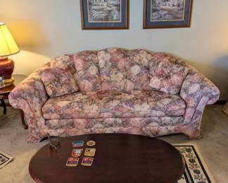 Floral La-Z-Boy Cottage Core Sofa Couch - Dimensions L 88in x W 36in