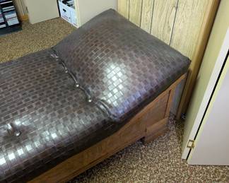 Antique Chaise lounge Fainting Couch - Dimensions L 76in x W 30in x H 17in / 24in