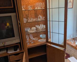 Entertainment Center With Side Cabinets - Dimensions L 99.5in x W 23.5in x H 77.5in