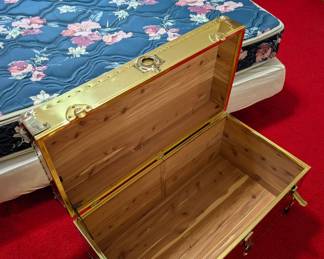 Dresher Brass Cedar Trunk