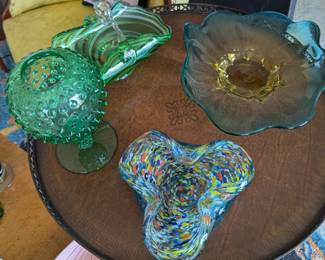 Vintage hobnail Murano 