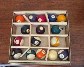 Vintage pool balls