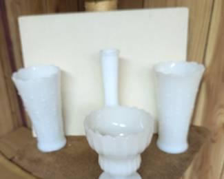 Vintage milk glass 
