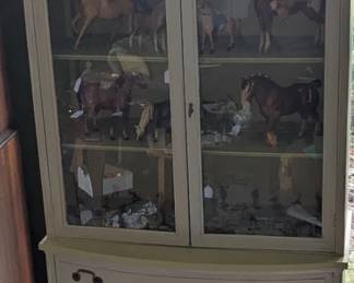 Painted China cabinet 