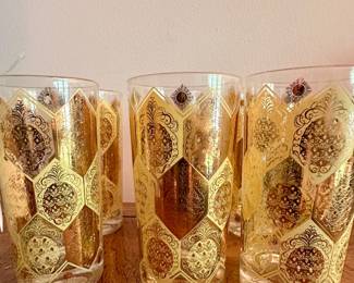 Painted glassware circa 1950