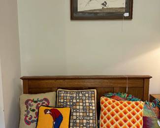 One of a pair of twins.  This one is fuil of needlepoint pillows