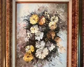 Oil on canvas floral