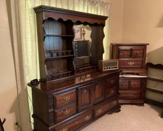 Dresser with mirror and nightstands are still available