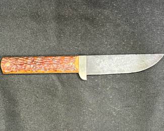 Vintage W. Bingham Fixed Blade Stag Handle Knife