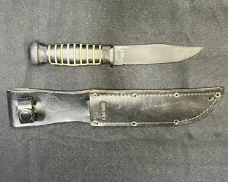Colonial Prov RI US Navy Fixed Black Blade Knife